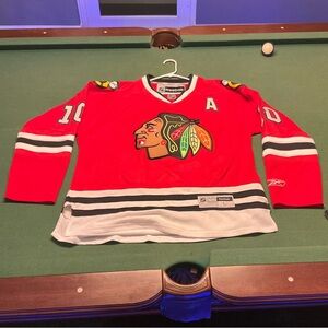Chicago Blackhawks Patrick Sharpe Reebok Red NHL Hockey Jersey Black sweater